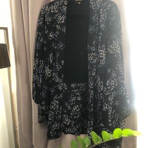 Fleur Du Mal Silk Kimono Robe Flower Print M
